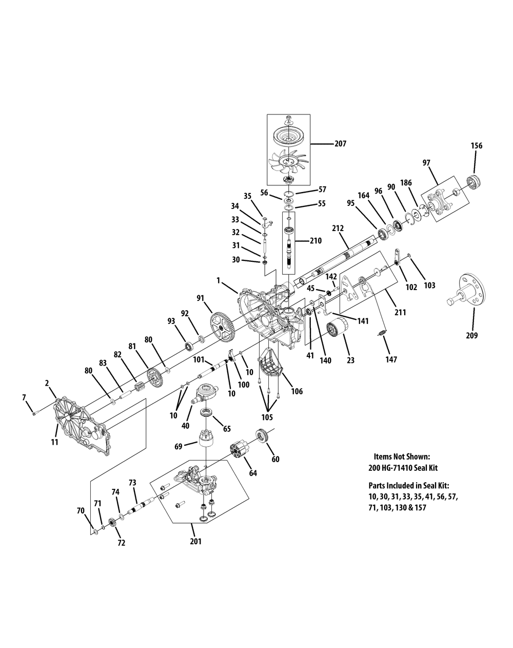 Transmission Lh 618-06020b Diagram and Parts List for Z-FORCEL48 (17CSDALB009-17CSDALB010)(2015) Cub Cadet Lawn Tractor